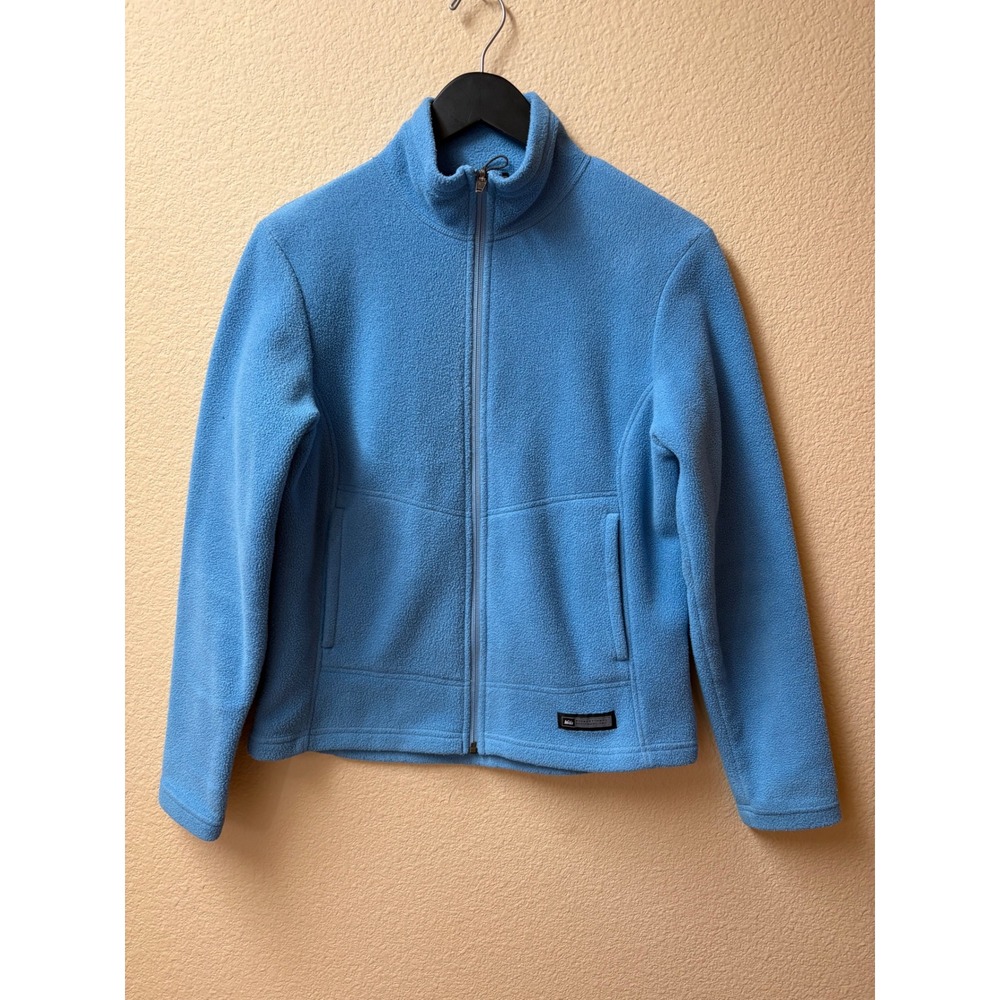 REI Jacket Small Blue Vintage Full Zip Polartec Fleece Outdoor Coat Hiking Gear